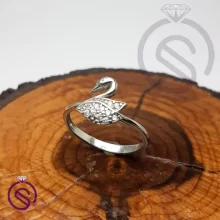 انگشتر نقره زنانه مدل پرنسس قو