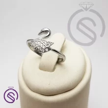 انگشتر نقره زنانه مدل پرنسس قو کد 11247
