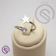 21894انگشتر نقره زنانه مدل ستاره کد 11220