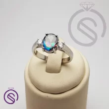 انگشتر نقره زنانه مدل کریستال کد 11223