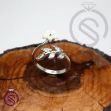 انگشتر نقره زنانه صدف مدل الیسا