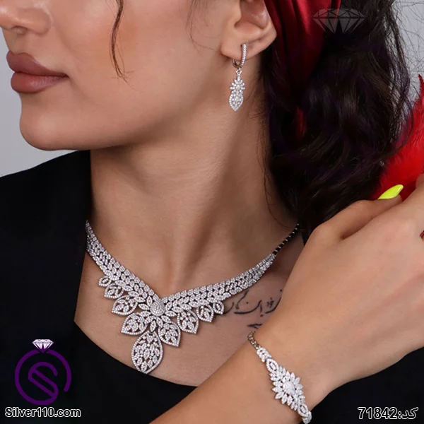 سرویس نقره زنانه مجلسی مدل جناقی کد 71842