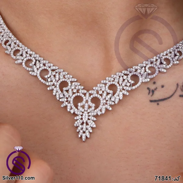 سرویس نقره زنانه مدل جناقی کد 71841