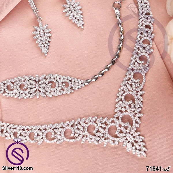 سرویس نقره زنانه مدل جناقی کد 71841