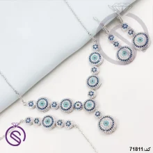 سرویس نقره زنانه مدل چشم زخم کد 71811