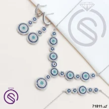 سرویس نقره زنانه مدل چشم زخم کد 71811