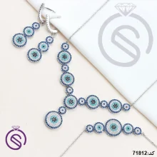 سرویس نقره زنانه مدل چشم زخم کد 71812