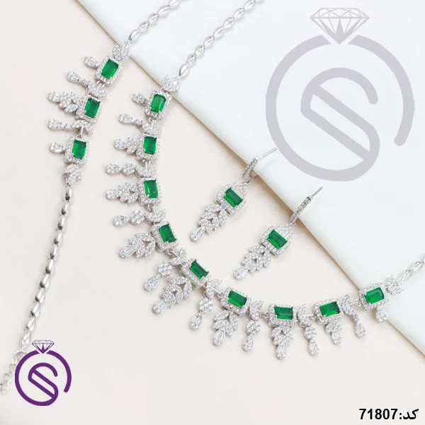 سرویس نقره زنانه نگین کریستال کد 71807