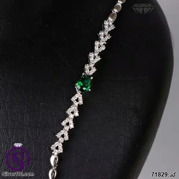 سرويس نقره زنانه کريستال سبز کد 71829