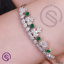 سرویس نقره زنانه نگین کریستال سبز کد 71804