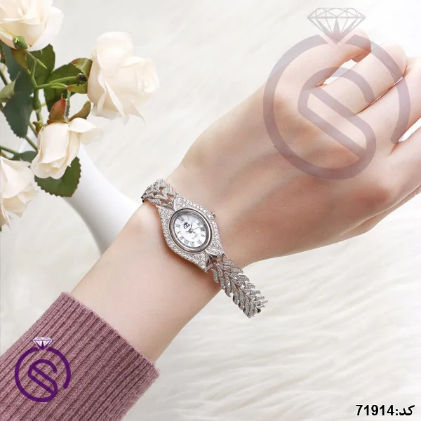 ساعت نقره زنانه کد 71914