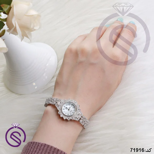 ساعت نقره زنانه کد 71916