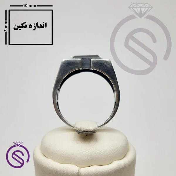 انگشتر نقره حدید مردانه مدل داراب
