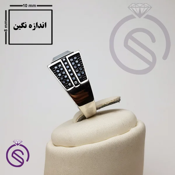 انگشتر نقره حدید مردانه مدل داراب