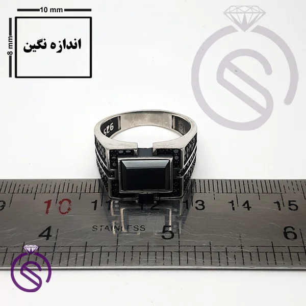 انگشتر نقره حدید مردانه مدل داراب