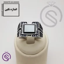 انگشتر نقره حدید مردانه مدل داراب