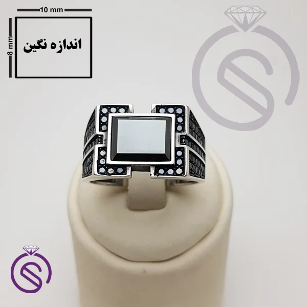 انگشتر نقره حدید مردانه مدل داراب