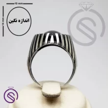 انگشتر نقره حدید مردانه مدل هاکان