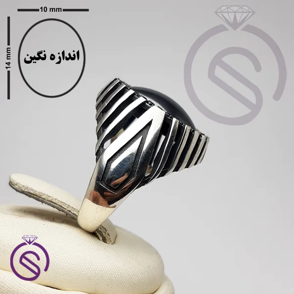 انگشتر نقره حدید مردانه مدل هاکان