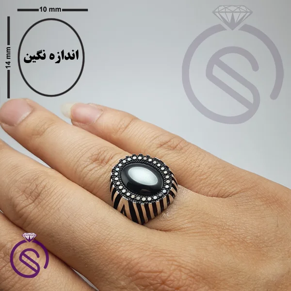 انگشتر نقره حدید مردانه مدل هاکان