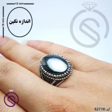 انگشتر نقره حدید مردانه مدل سینا