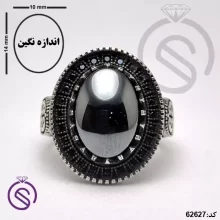 انگشتر نقره حدید مردانه مدل تیام