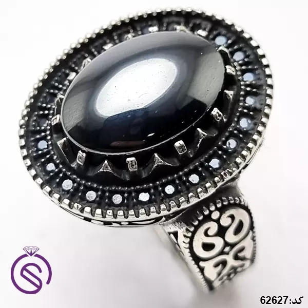 انگشتر نقره حدید مردانه مدل تیام