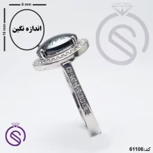 انگشتر نقره حدید زنانه مدل مهتا